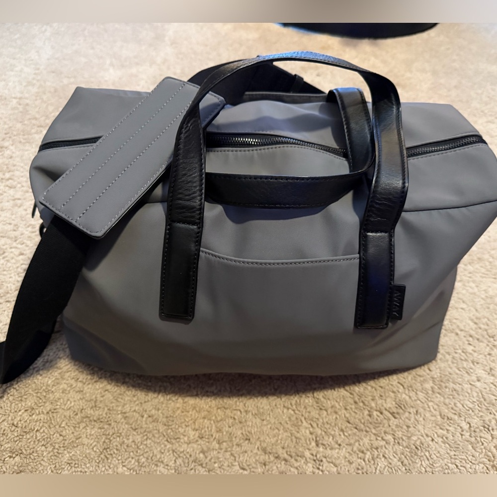 Away Charcoal Duffel Bag with Ebony Straps